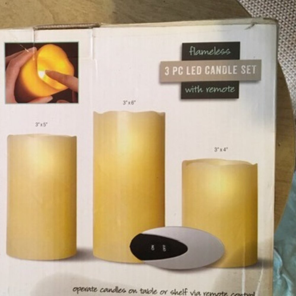 LED  Candle Set Led Three candle  New Safe Candle Glow